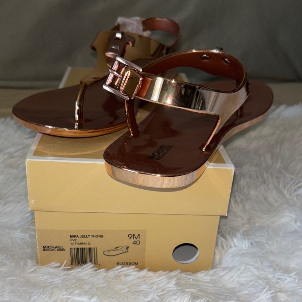 Michael Kors Metallic Rose Sandals - Picture 3 of 3